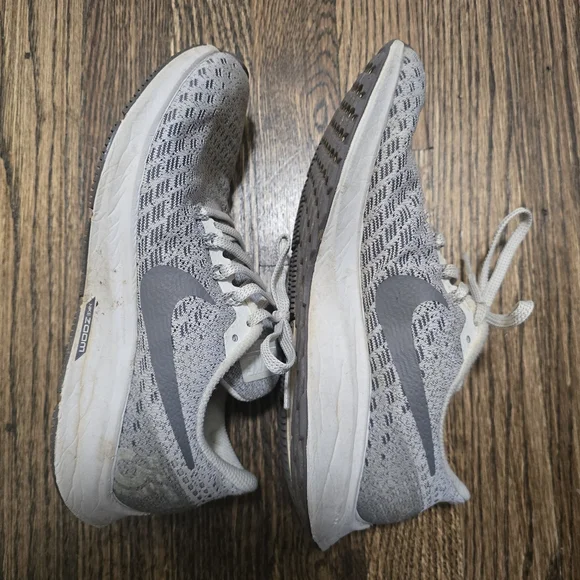 NIKE Air Zoom Pegasus 35  Gray Nylon Running Sneakers Shoes Size 7.5 - Picture 3 of 6